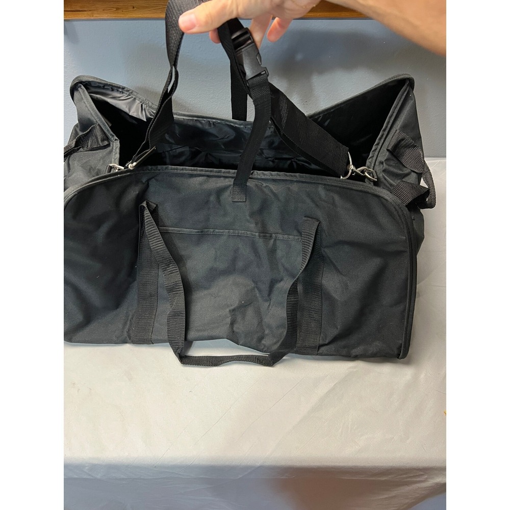 Thirty-One Extra Large Foldable Travel Duffel Bag Shoulder Strap Carry-On Black